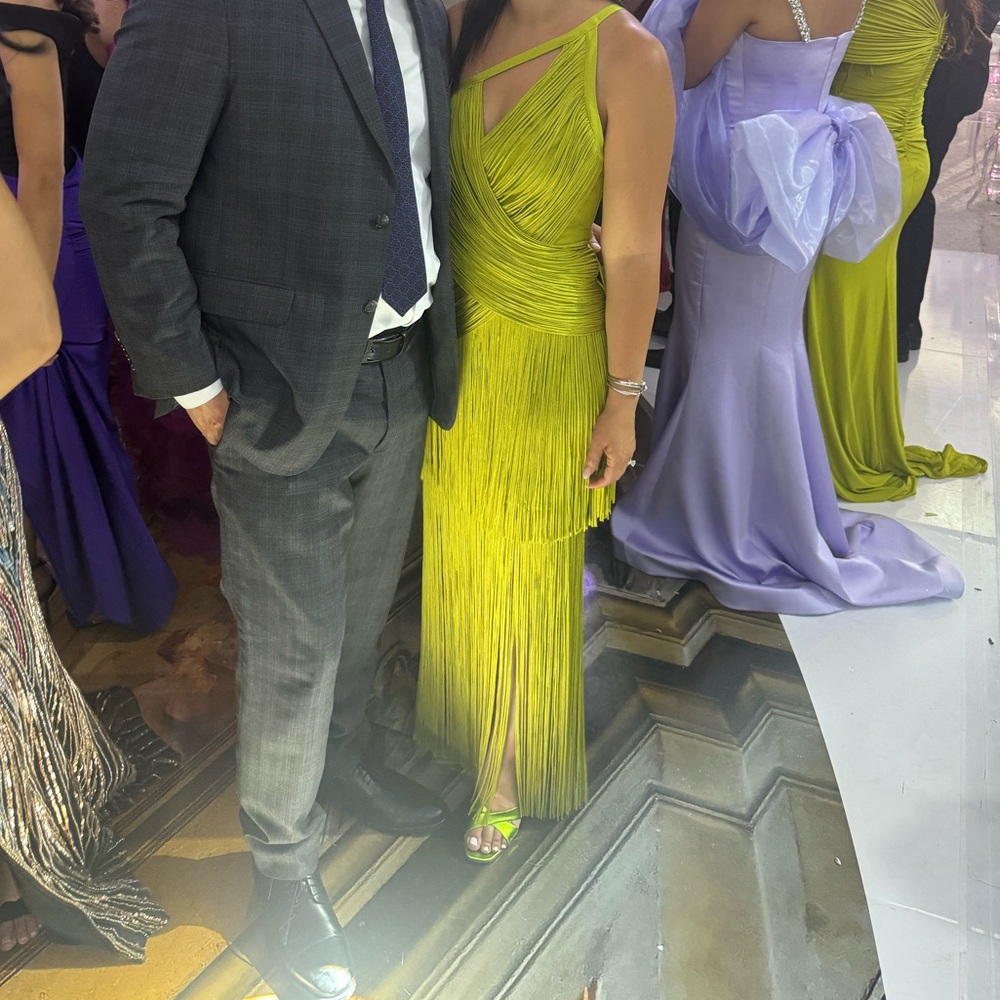 Herve leger lime green dress